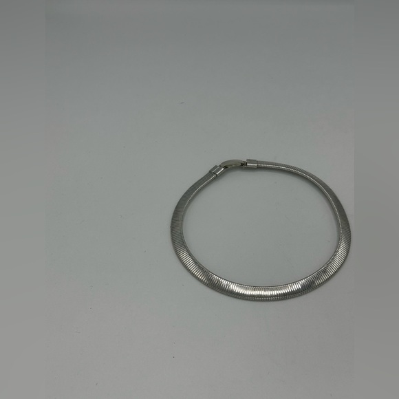 Vintage Silver Cobra Chain Choker Necklace - Picture 1 of 4